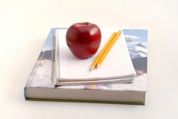 apple on teachers books